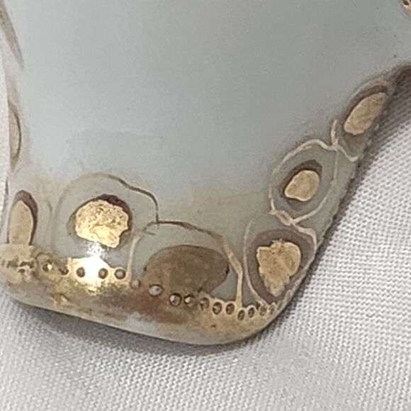 Nipon Morimura Bros Hand Painted Square Creamer w Lid Floral Gold Trim Rare Vtg - Picture 14 of 16